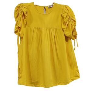 HAPPY X NATURE SUNNY YELLOW LIGHTWEIGHT TOP SIZE XS NWOT